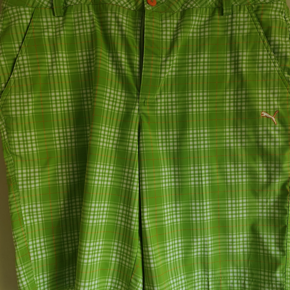 Puma Green Checkered Shorts